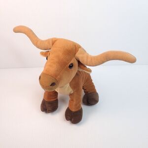 Fiesta Longhorn 10" Plush Stuffed Animal 13" Horn Span Texas Cowboy Toy